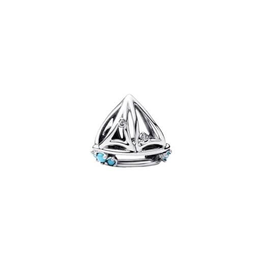 Ciondolo Barca A Vela In Argento Sterling 925 Rodiato - 15,5x28 Mm - SILVEGO