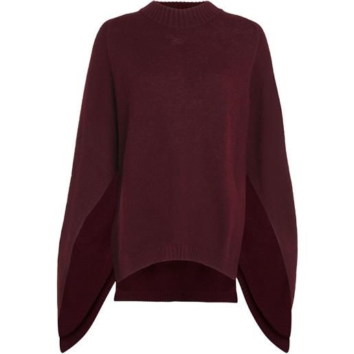 Karl Lagerfeld mantella con spacco - rosso