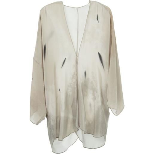 YANGKEHAN blusa con scollo a v - toni neutri