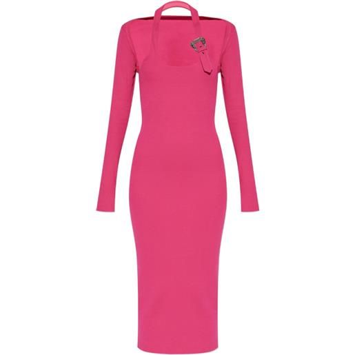 Versace Jeans Couture abito midi con decorazione - rosa