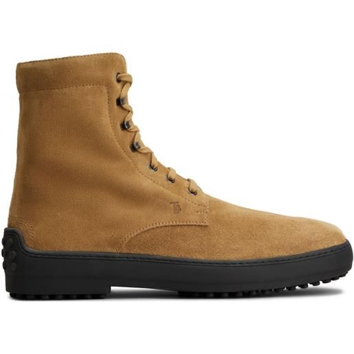 Tod's anfibi in pelle scamosciata - marrone