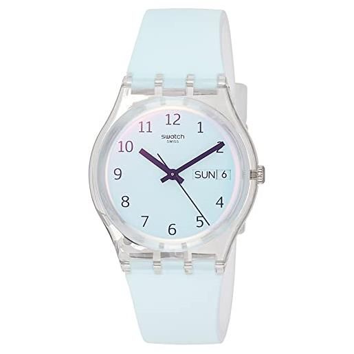 Swatch orologio analogico al quarzo da donna con cinturino in silicone ge713, multicolore, orologio analogico al quarzo da donna con cinturino in silicone, ge713 è un orologio moderno e