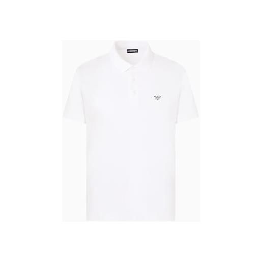 Emporio armani essential polo beachwear uomo, bianco, l