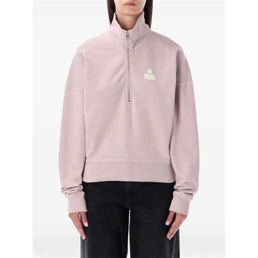 MARANT ÉTOILE felpa ross con mezza zip - rosa