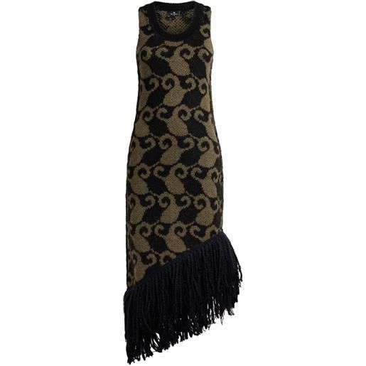 ETRO abito midi con stampa paisley - nero