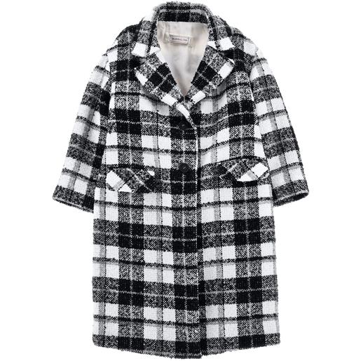 Monnalisa cappotto a quadri - nero