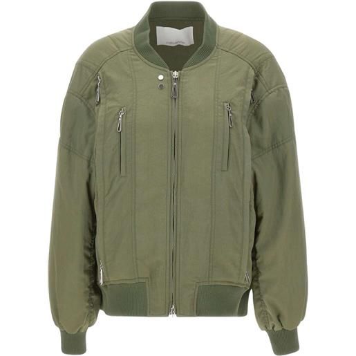 Rabanne bomber con inserti - verde