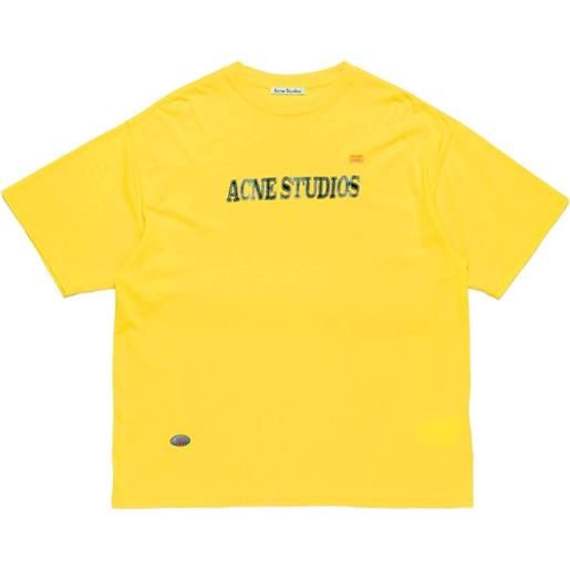 Acne Studios t-shirt in misto cotone - giallo