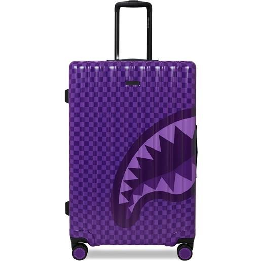 sprayground kid valigia a quadri - viola