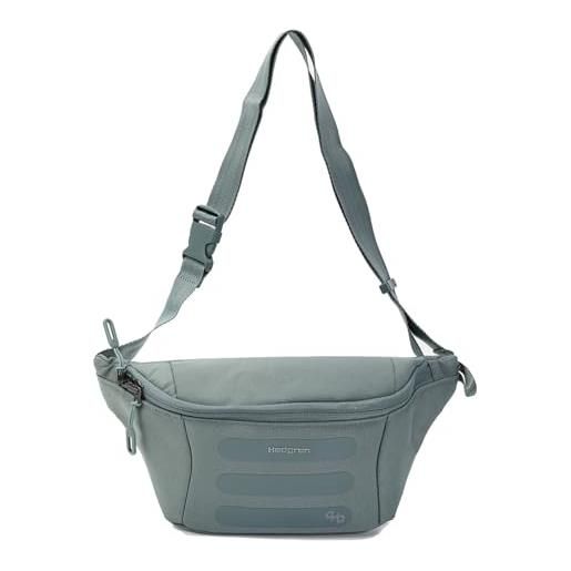 Hedgren marsupio visit, grigio - verde, einheitsgröße, waistbag + rfid
