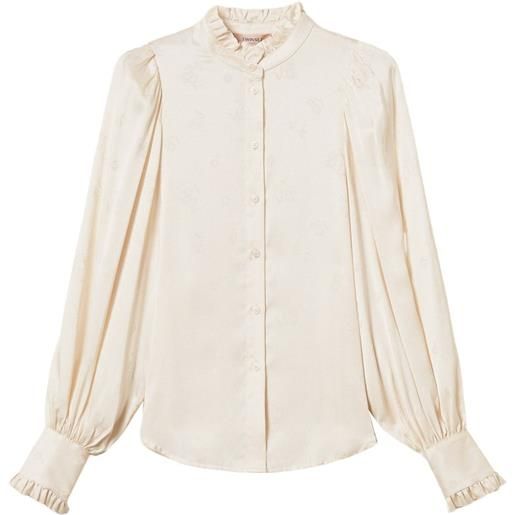 TWINSET camicia con ruches - toni neutri