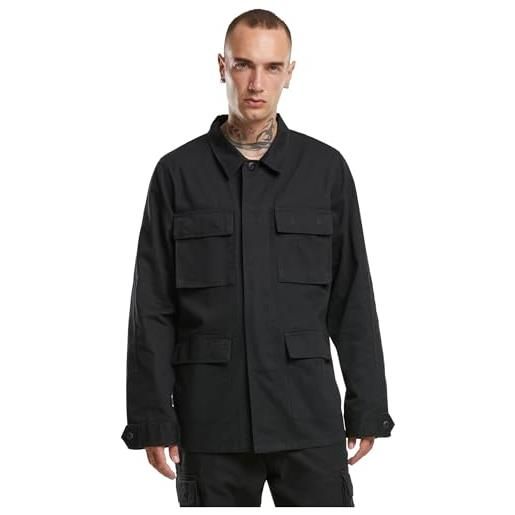 Brandit men bdu twill jacket black, uomo, black, xl