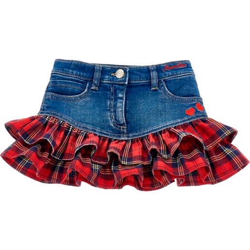 Monnalisa minigonna con rouches cuori