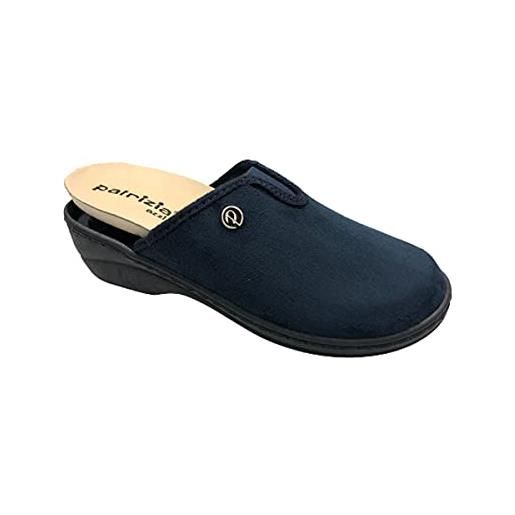 Patrizia Azzi pantofole ciabatte invernali da donna con sottopiede estraibile in vera pelle