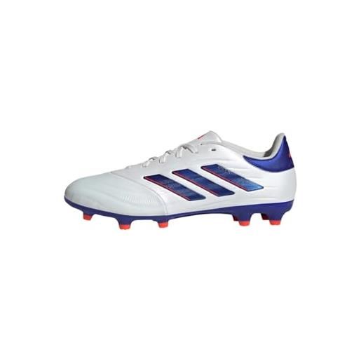adidas unisex - adulto copa pure ii league football boots firm ground, cloud white/lucid blue/solar red, 46 eu