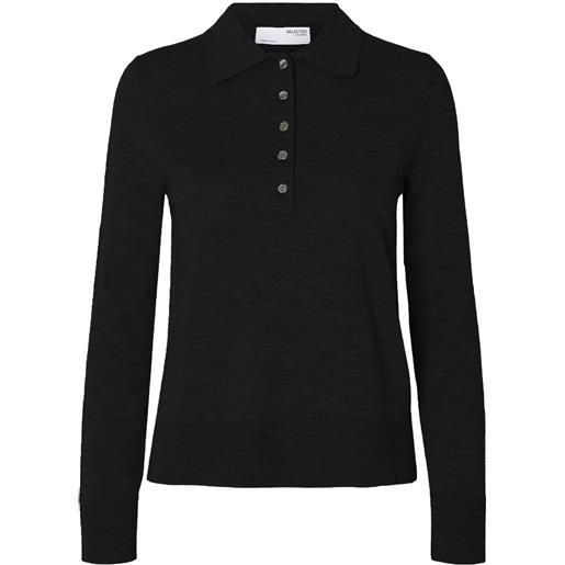 Selected slfthea ls knit merino collar neck