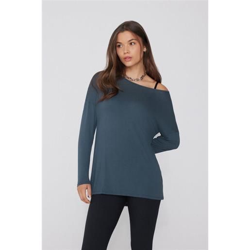 Tezenis maximaglia manica lunga viscosa leggera donna grigio scuro