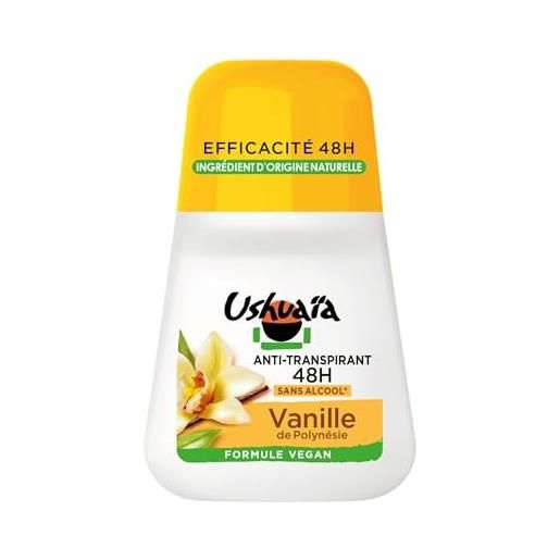 Ushuaia ushuaïa - deodorante roll-on da donna alla vaniglia polinesiana, efficacia per 48 ore, 50 ml