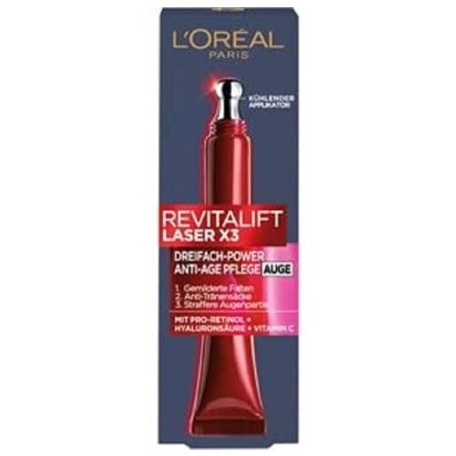 L'Oreal Paris l'oréal paris revitalift laser x3 contorno occhi, 1 confezione (1 x 15 ml)