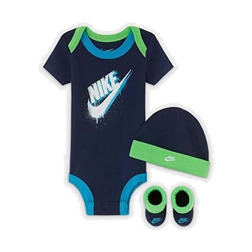 Nike set 3 pezzi body calzini cappuccio non definito blu u90
