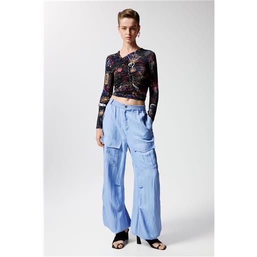 Desigual pantaloni cargo con tasche