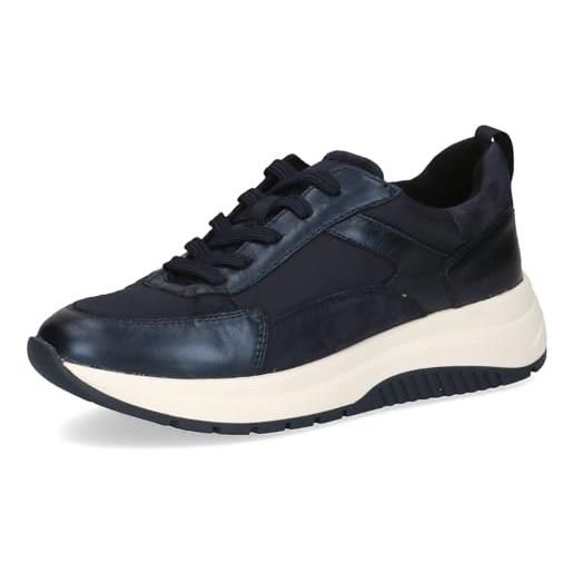CAPRICE sneaker da donna bassi sportivi plateau, nero (black comb), 39 eu