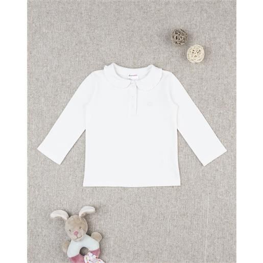 Prénatal polo bimba bianca maniche lunghe