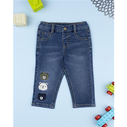 Prénatal pantalone denim bimbo orsi patch orsi