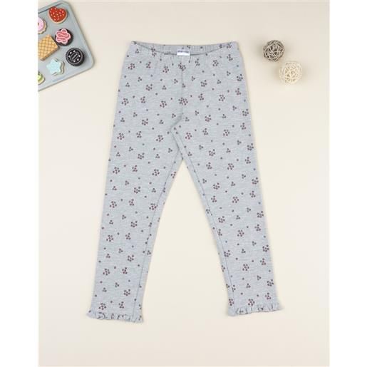 Prénatal legging bambina grigio micro-fiori allover