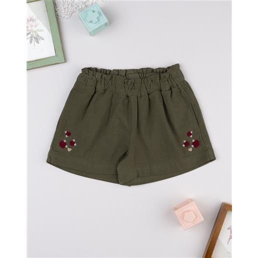 Prénatal shorts bimba verde con ricami