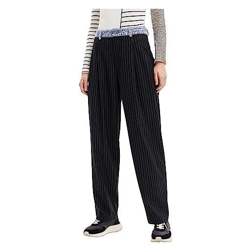 Desigual pant_chicago pantaloni casual, nero, m donna