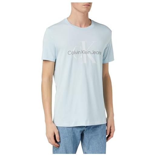 Calvin Klein seasonal monologo tee j30j320806, magliette a maniche corte uomo, blu (keepsake blue), xl