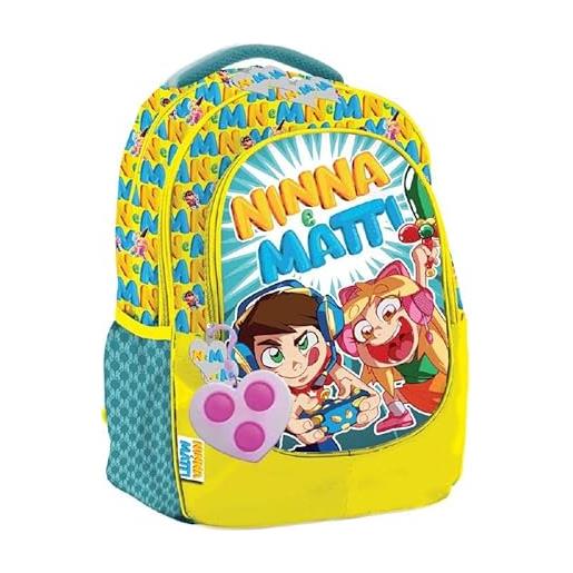 Maricart zaino scuola ovetto ninna e matti con gadget, cielo blu