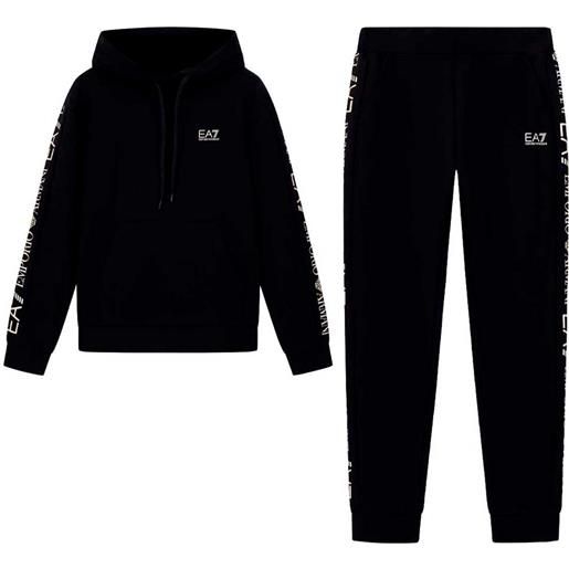 EA7 EMPORIO ARMANI tuta con cappucio extended logo donna