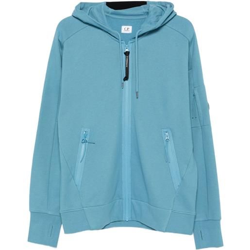 C.P. Company felpa con cappuccio e zip - blu