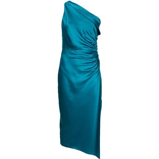 Michelle Mason abito con arricciatura - blu