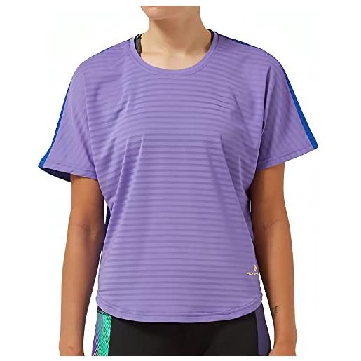 Ronhill life agile s/s - maglietta da donna, donna, rh-005517, lilac/azurite, 12