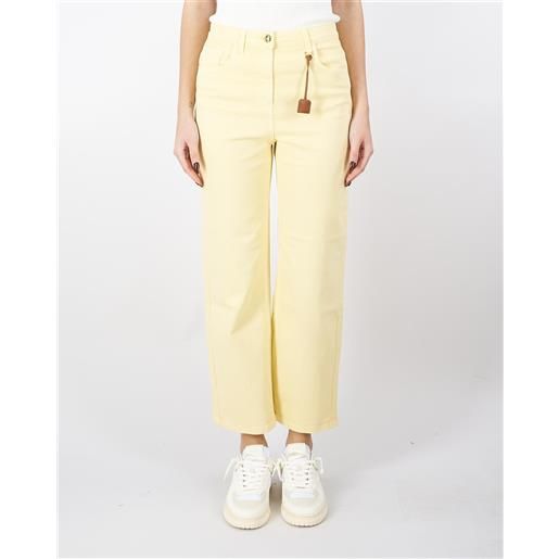 ELISABETTA FRANCHI jeans in cotone tinto con charm logato