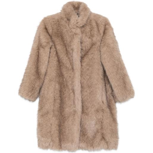 Rosso 35 cappotto in pelliccia sintetica - marrone