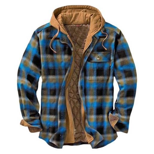 Camicia Termica Da Boscaiolo Raff&Taff In Flanella A Quadri, Foderata, Con Cerniera E Tasche, Unisex, XL, Multicolore