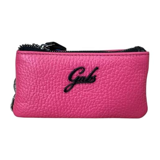 Gabs porta chiavi e porta spicci in pelle a bustina chiuso da zip gkey (azalea)