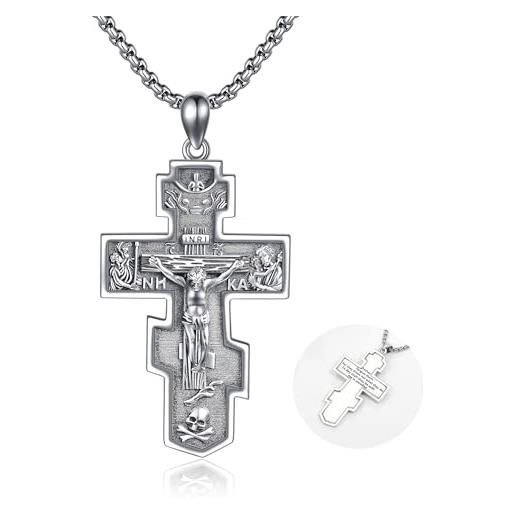 Collana Di Gesù INRI Croce Collana In Acciaio | Negozio Cristiano | Boutique Chrétienne - Foto 5