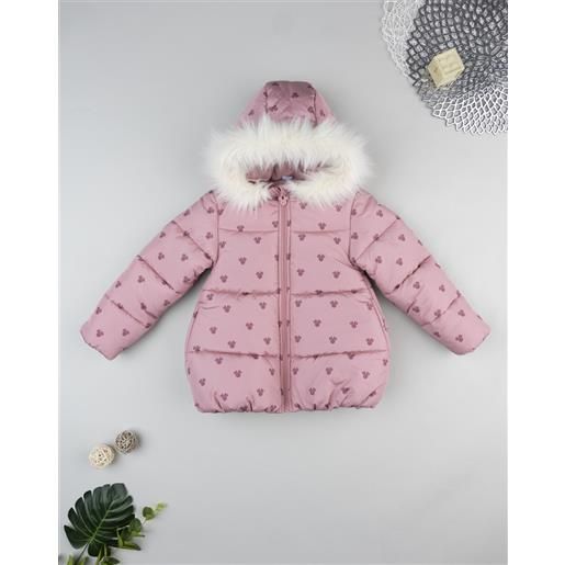 Prénatal piumino bimba minnie rosa con pelo