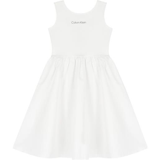 Calvin Klein Kids abito con logo - bianco