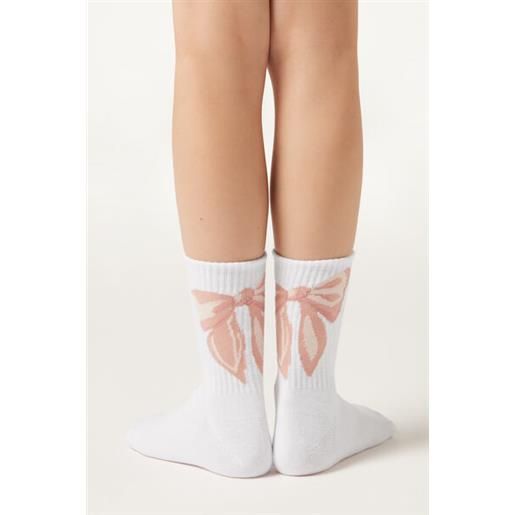 Calzedonia calzini sport fantasia bambini bianco