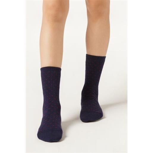Calzedonia calzini costine fantasia bambini blu