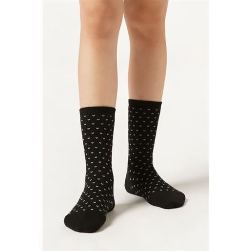 Calzedonia calzini costine fantasia bambini nero