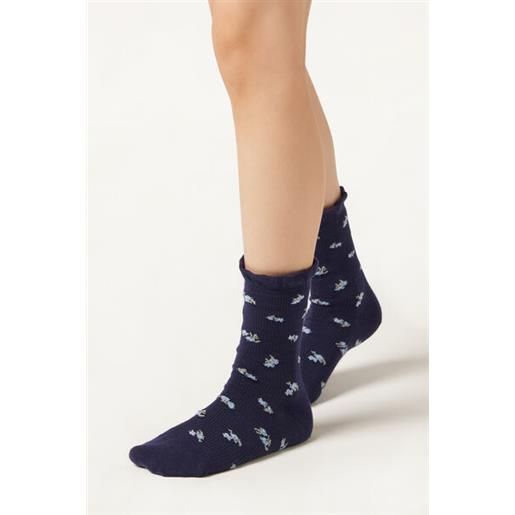 Calzedonia calzini costine fantasia bambini blu