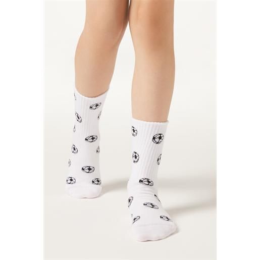 Calzedonia calzini sport fantasia bambini bianco