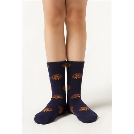 Calzedonia calzini fantasia bambini blu
